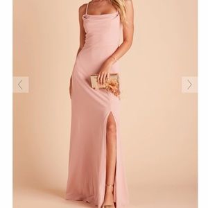 Bird grey rose quartz ash pink bridesmaid dress size med new w tags, unaltered